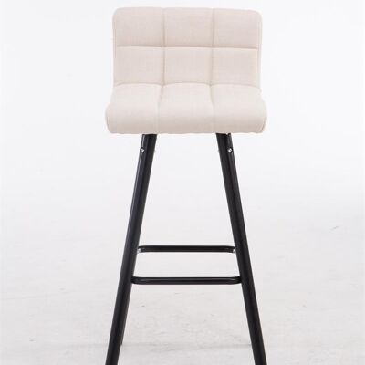 Set of 2 bar stools Lincoln V2 fabric black cream 48x39x94 cream Material Wood