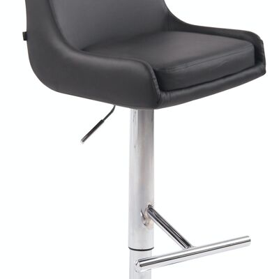 Club bar stool artificial leather Gray 50x43x90 Gray artificial leather metal