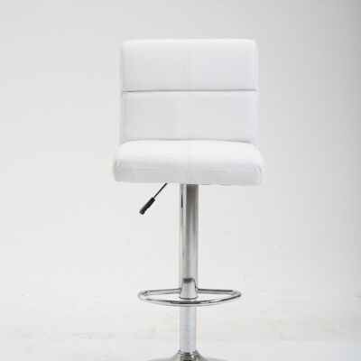 Set of 2 bar stools Umbria white 51x42x92 white leatherette Chromed metal