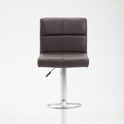 Set of 2 bar stools Umbria brown 51x42x92 brown leatherette Chromed metal