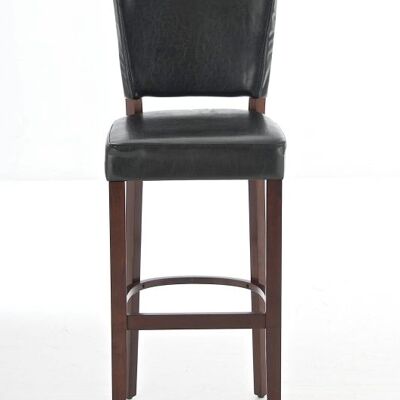 Set of 2 bar stools Lionel V2 cappuccino black 44x46x112 black artificial leather Wood