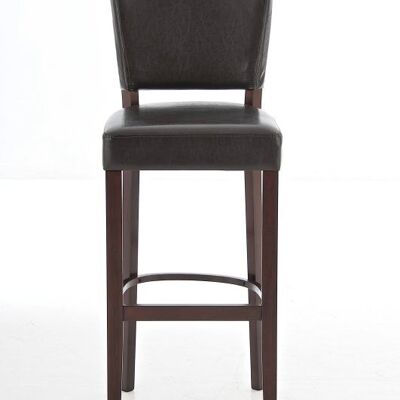 Set of 2 bar stools Lionel V2 cappuccino brown 44x46x112 brown artificial leather Wood