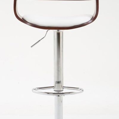 Set of 2 bar stools Bogota imitation leather coffee coffee/white 46x48x86 coffee/white leatherette Chromed metal