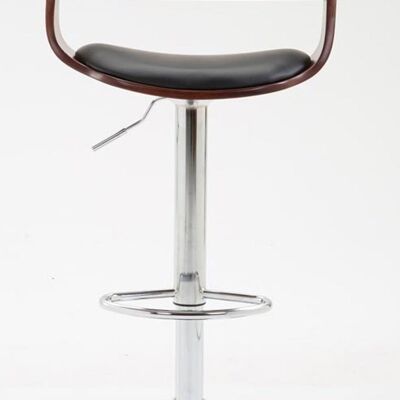 Set of 2 bar stools Bogota imitation leather coffee coffee/black 46x48x86 coffee/black leatherette Chromed metal
