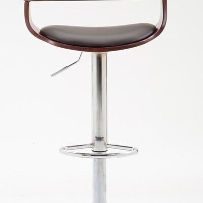Set of 2 Bogota bar stools imitation leather coffee coffee/brown 46x48x86 coffee/brown artificial leather Chromed metal