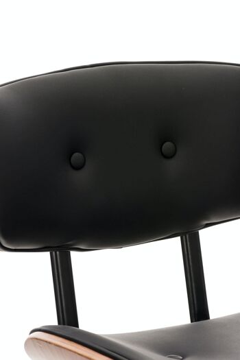 Tabouret de bar Sarnia simili cuir noyer/noir 56x50x94 noyer/similicuir noir Métal chromé 5