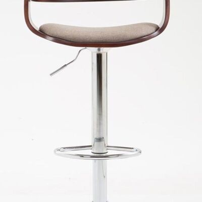 Set of 2 bar stools Bogota fabric coffee coffee/taupe 46x48x86 coffee/taupe Material Chromed metal