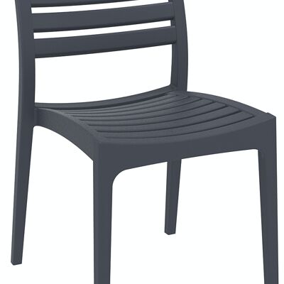 Ares-stoel donker grijs 58x48x82 donker grijs plastic plastic