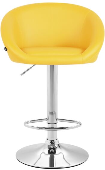 Lot de 2 tabourets de bar Miami V2 simili cuir jaune 51x55x86 simili cuir jaune Métal chromé 2