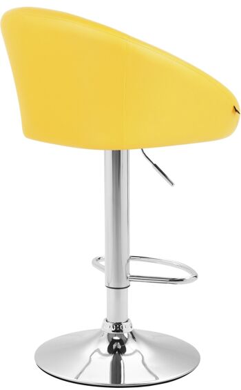 Lot de 2 tabourets de bar Miami V2 simili cuir jaune 51x55x86 simili cuir jaune Métal chromé 4