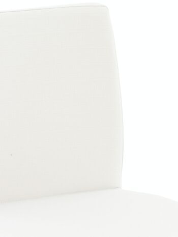 Tabouret de bar Cadiz tissu inox blanc 49x40x93 blanc Matière métal 6