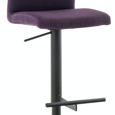 Tabouret de bar Cadiz tissu noir violet 49x40x93 violet Matière métal