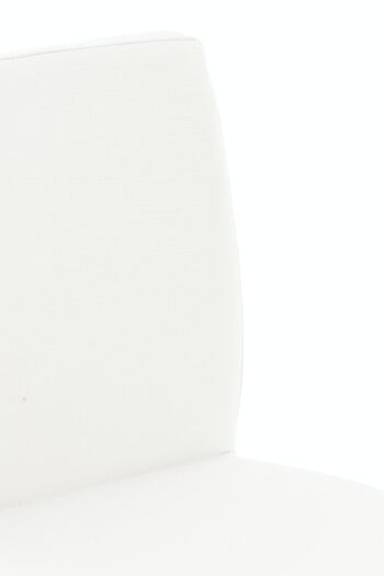 Tabouret de bar Cadiz tissu noir blanc 49x40x93 blanc Matière métal 5