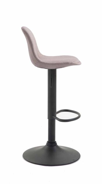 Tabouret de bar Kiel tissu noir taupe 43x39x82 taupe Matière métal 3