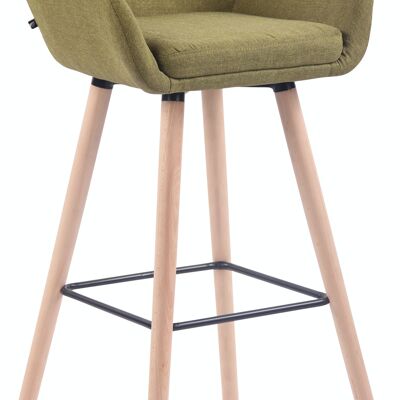 Bar stool Adelaide fabric natural vegetable 52x51x100 vegetable Material Wood