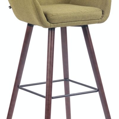 Bar stool Adelaide fabric walnut vegetable 52x51x100 vegetable Material Wood