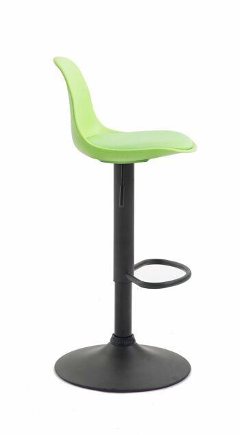 Tabouret de bar Kiel simili cuir végétal noir 43x39x82 métal plastique végétal 3