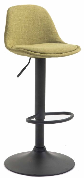 Tabouret de bar Kiel tissu végétal noir 43x39x82 végétal Matière métal 1