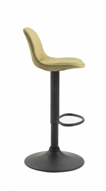 Tabouret de bar Kiel tissu végétal noir 43x39x82 végétal Matière métal 3