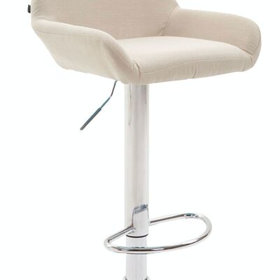 Bar stool Braga fabric chrome cream 52x51x89 cream Material metal