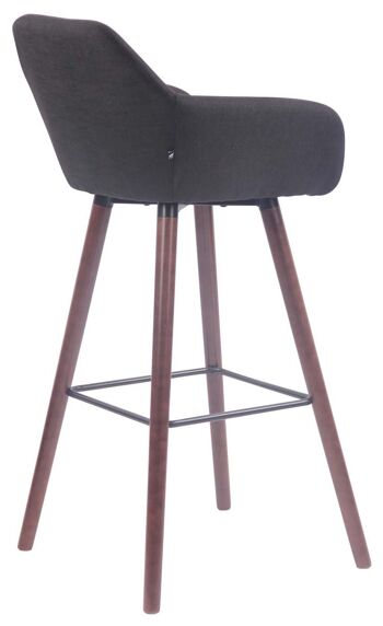 Lot de 2 tabourets de bar Adelaide noyer noir 52x51x100 noir Matière Bois 7