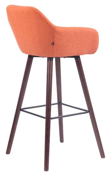 Lot de 2 tabourets de bar Adelaide noyer orange 52x51x100 orange Matière Bois 4