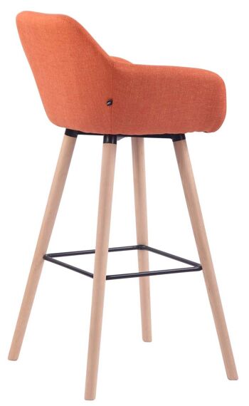 Lot de 2 tabourets de bar Adelaide orange naturel 52x51x100 orange Matière Bois 4