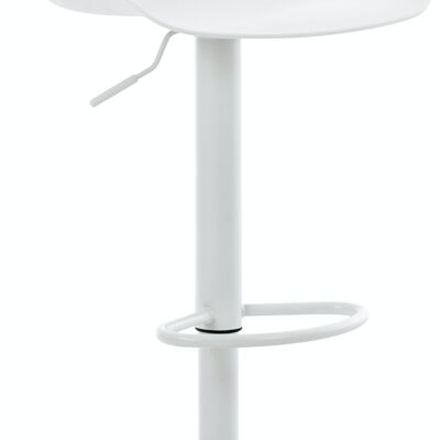 Bar stool Almada white 44x44x81 white plastic metal