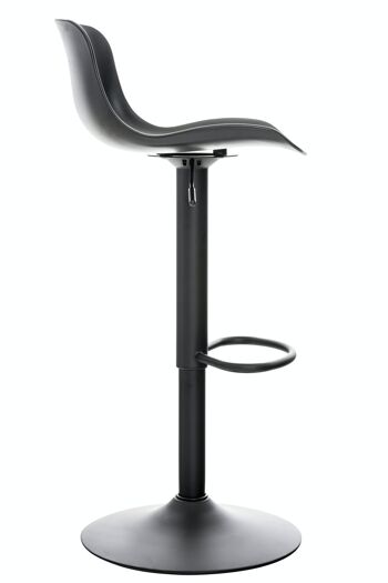 Tabouret de bar Almada noir 44x44x81 métal plastique noir 3