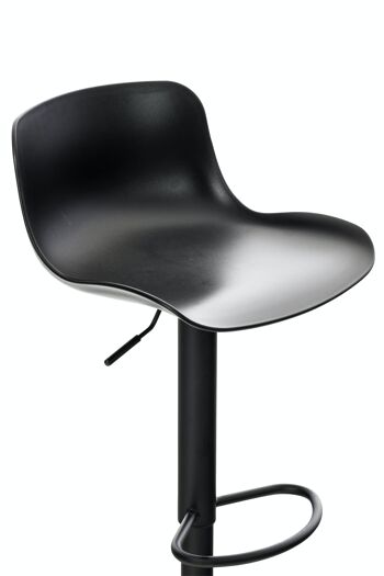 Tabouret de bar Almada noir 44x44x81 métal plastique noir 4