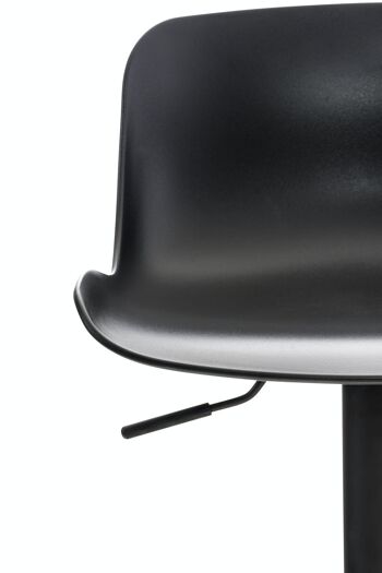 Tabouret de bar Almada noir 44x44x81 métal plastique noir 5