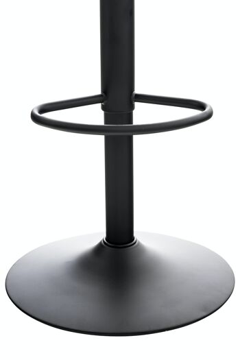 Tabouret de bar Almada noir 44x44x81 métal plastique noir 7