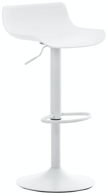 Tabouret de bar Aveiro blanc 44x43x75 métal plastique blanc 1