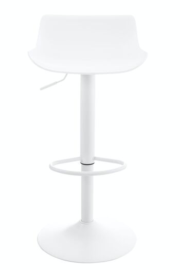 Tabouret de bar Aveiro blanc 44x43x75 métal plastique blanc 2