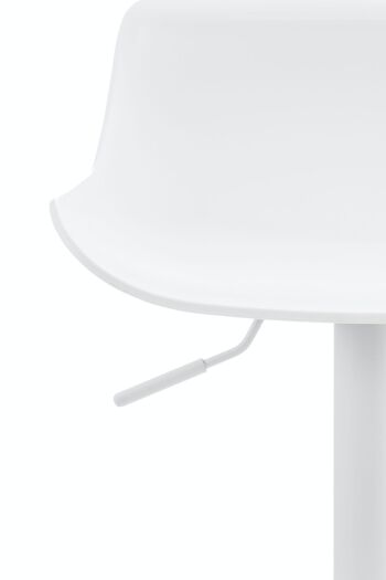 Tabouret de bar Aveiro blanc 44x43x75 métal plastique blanc 5