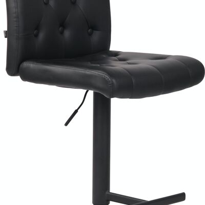Bar stool Kells imitation leather black 53x43x104 black imitation leather Metal matte black