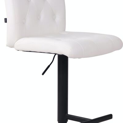 Bar stool Kells imitation leather white 53x43x104 white imitation leather Metal matte black