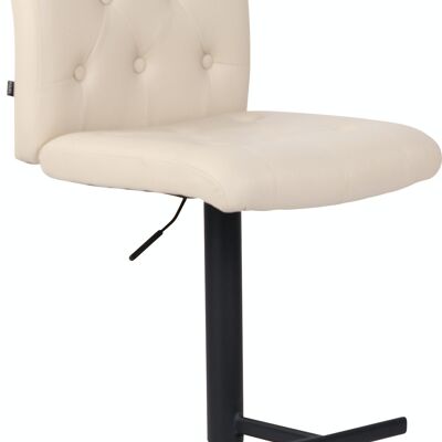 Bar stool Kells imitation leather cream 53x43x104 cream imitation leather Metal matte black