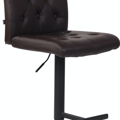 Bar stool Kells imitation leather brown 53x43x104 brown imitation leather Metal matte black