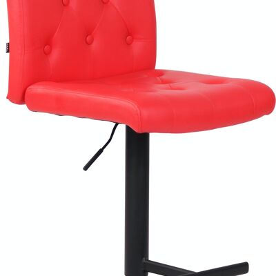 Bar stool Kells imitation leather red 53x43x104 red imitation leather Metal matte black