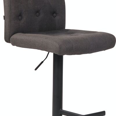 Bar stool Kells fabric dark gray 53x43x104 dark gray artificial leather Metal matte black