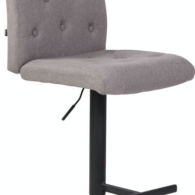 Bar stool Kells fabric Gray 53x43x104 Gray artificial leather Metal matte black