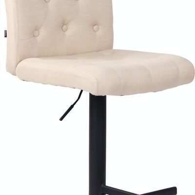 Bar stool Kells fabric cream 53x43x104 cream leatherette Metal matte black