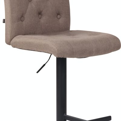 Bar stool Kells fabric taupe 53x43x104 taupe artificial leather Metal matt black