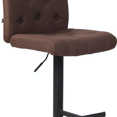 Bar stool Kells fabric brown 53x43x104 brown artificial leather Metal matte black