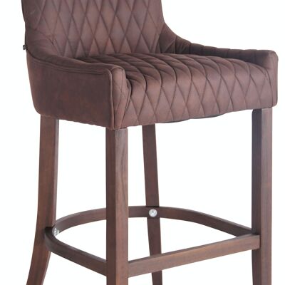 Bar stool Hanoi vintage leatherette antique dark brown 59x55x116 dark brown Vintage leatherette Wood