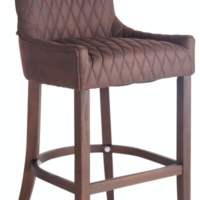 Tabouret de bar Hanoi similicuir vintage marron foncé antique 59x55x116 similicuir vintage marron foncé Bois