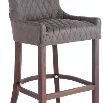 Bar stool Hanoi vintage leatherette antique dark gray 59x55x116 dark gray Vintage leatherette Wood