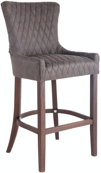 Tabouret de bar Hanoi similicuir vintage gris foncé antique 59x55x116 similicuir vintage gris foncé Bois 1