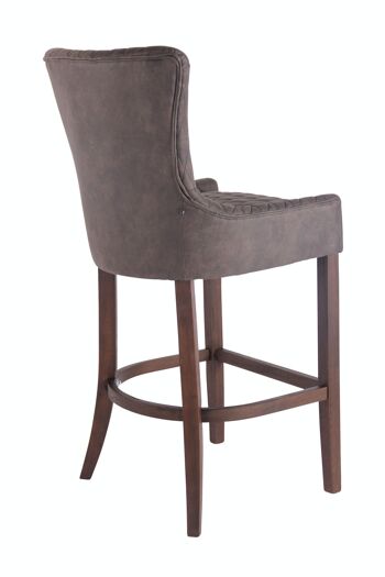 Tabouret de bar Hanoi similicuir vintage gris foncé antique 59x55x116 similicuir vintage gris foncé Bois 4